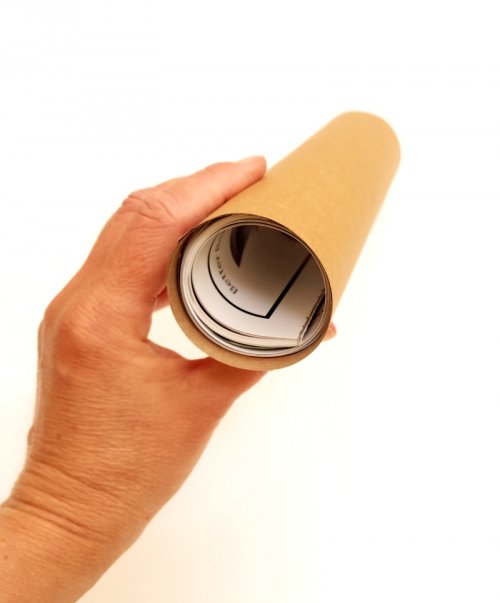 Debbie Blair's Make Your Own Bracelet Display or Holder - Cut the Cardboard, Store Wire Jewelry, ,  use your craft knife to cut the cardboard roll accordingly.